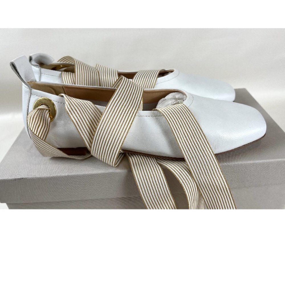 FABIO RUSCONI KIDSKIN LEATHER BALLET FLATS 6.5 - Picture 3 of 8